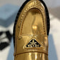 Metallic Leather Loafers