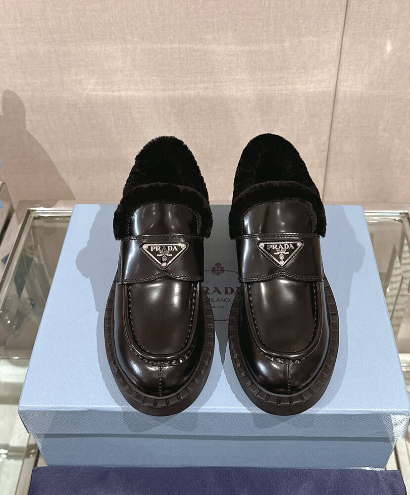 Brushed Leather Loafers