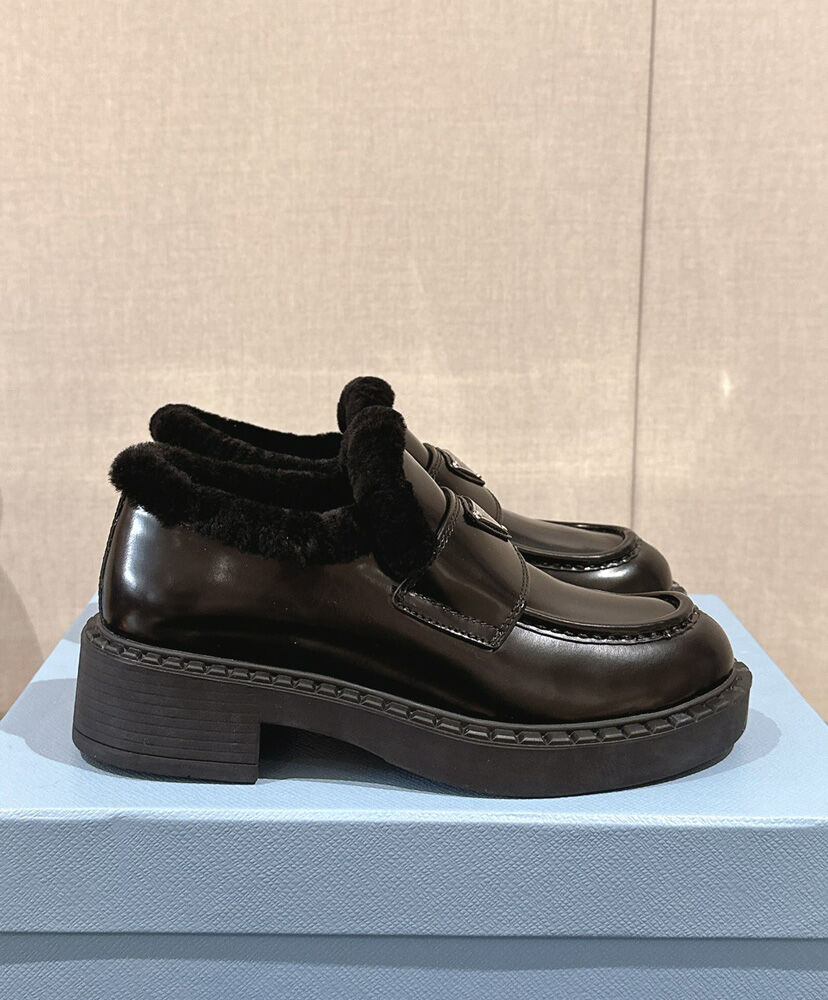 Brushed Leather Loafers