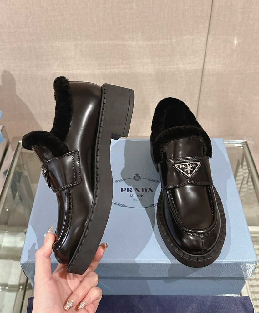 Brushed Leather Loafers