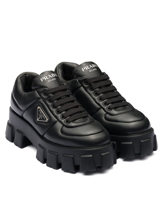 Soft Padded Nappa Leather Lace-up Shoes