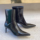 Vendome Booties In Glazed Leather