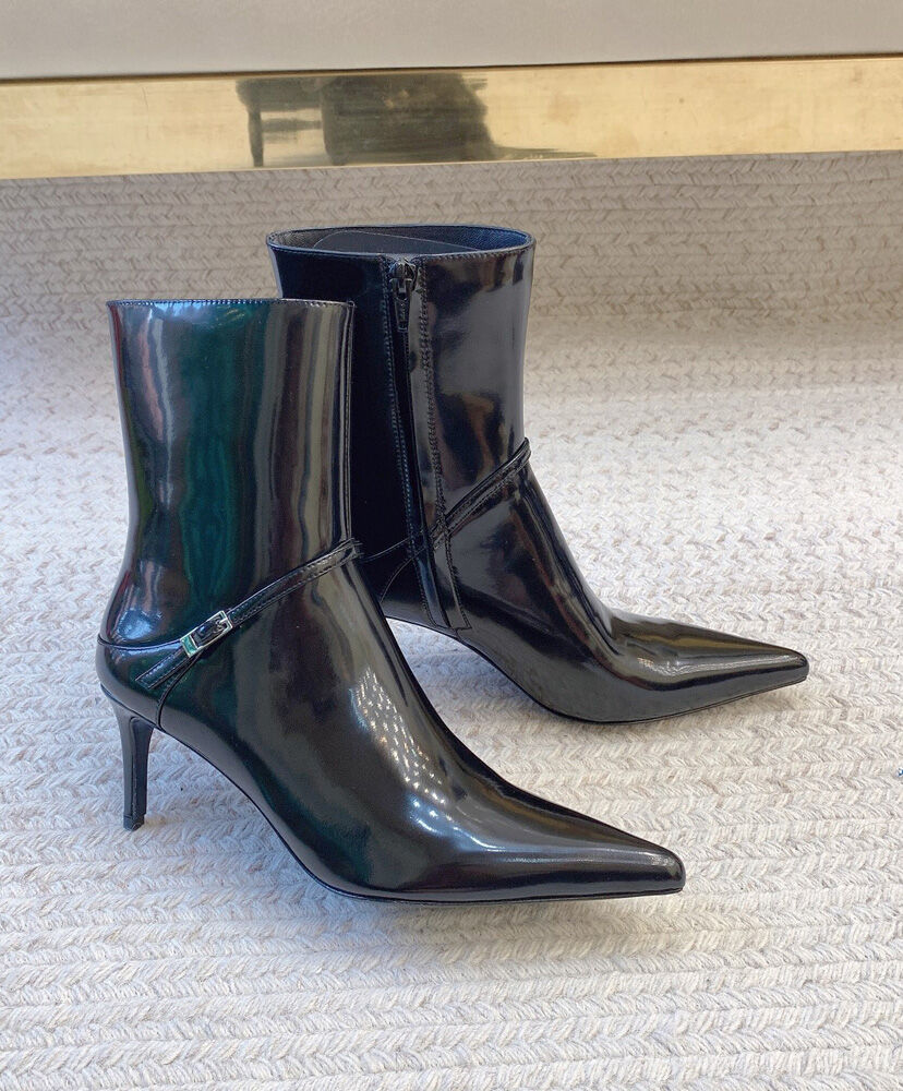 Vendome Booties In Glazed Leather