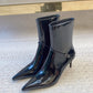 Vendome Booties In Glazed Leather