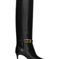 Lee Glazed Leather Knee-High Boots