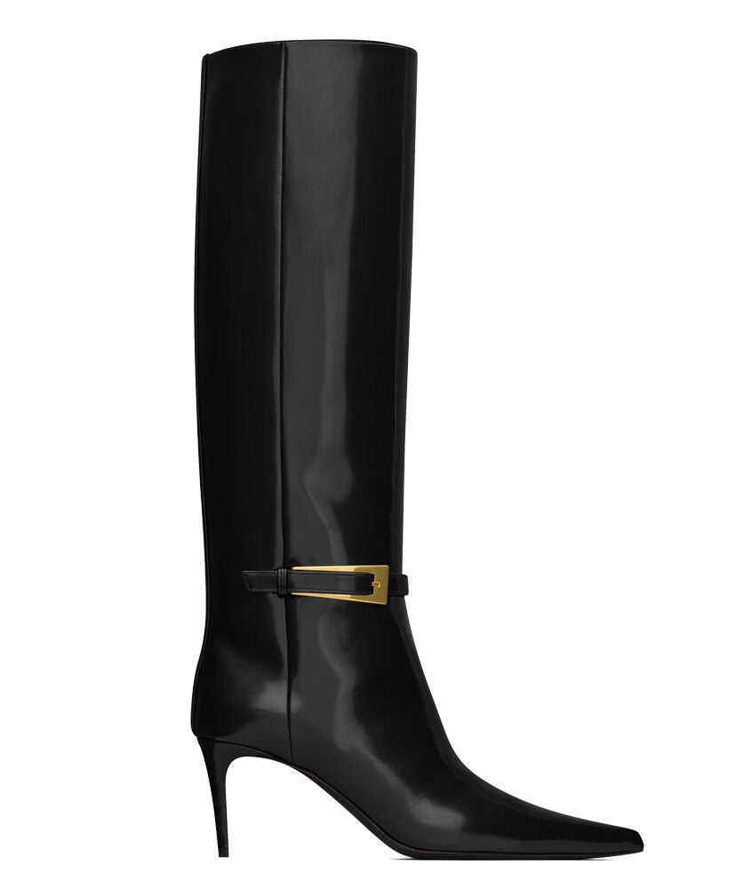 Lee Glazed Leather Knee-High Boots