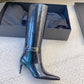 Lee Glazed Leather Knee-High Boots