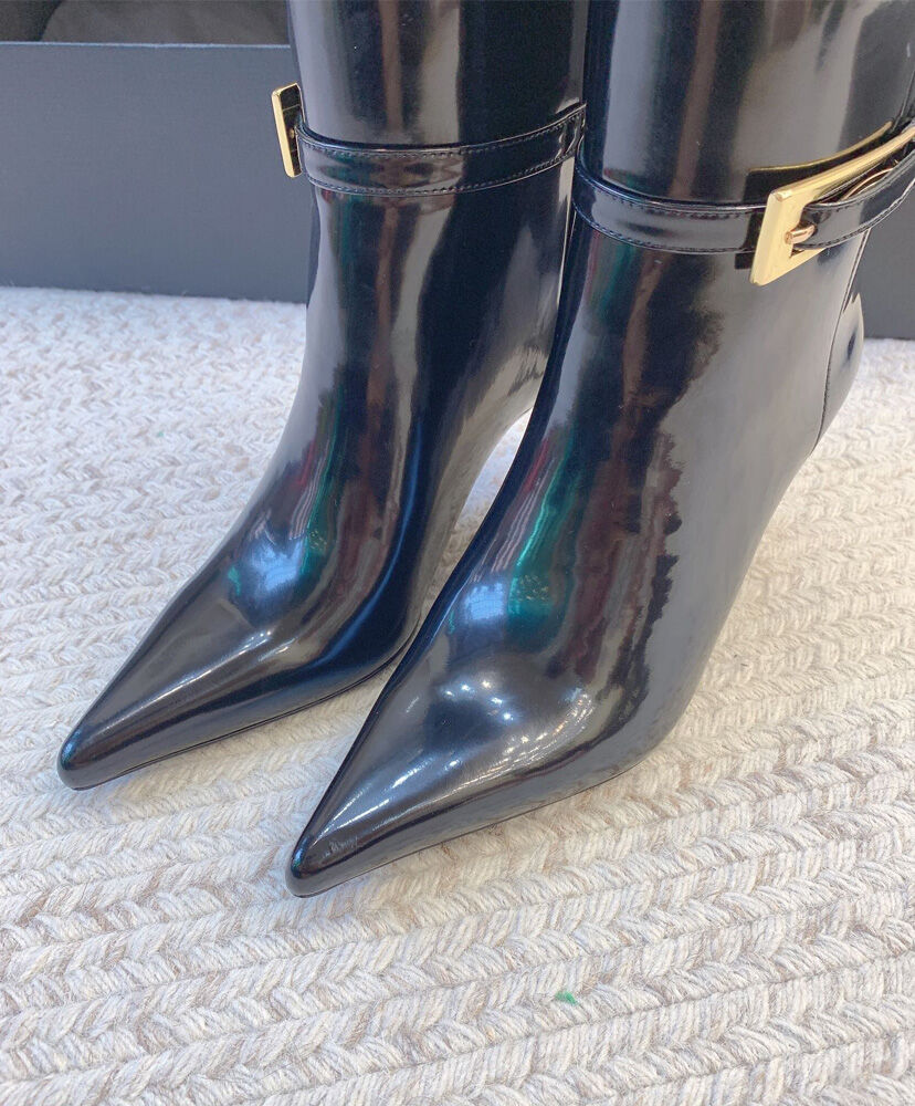 Lee Glazed Leather Knee-High Boots