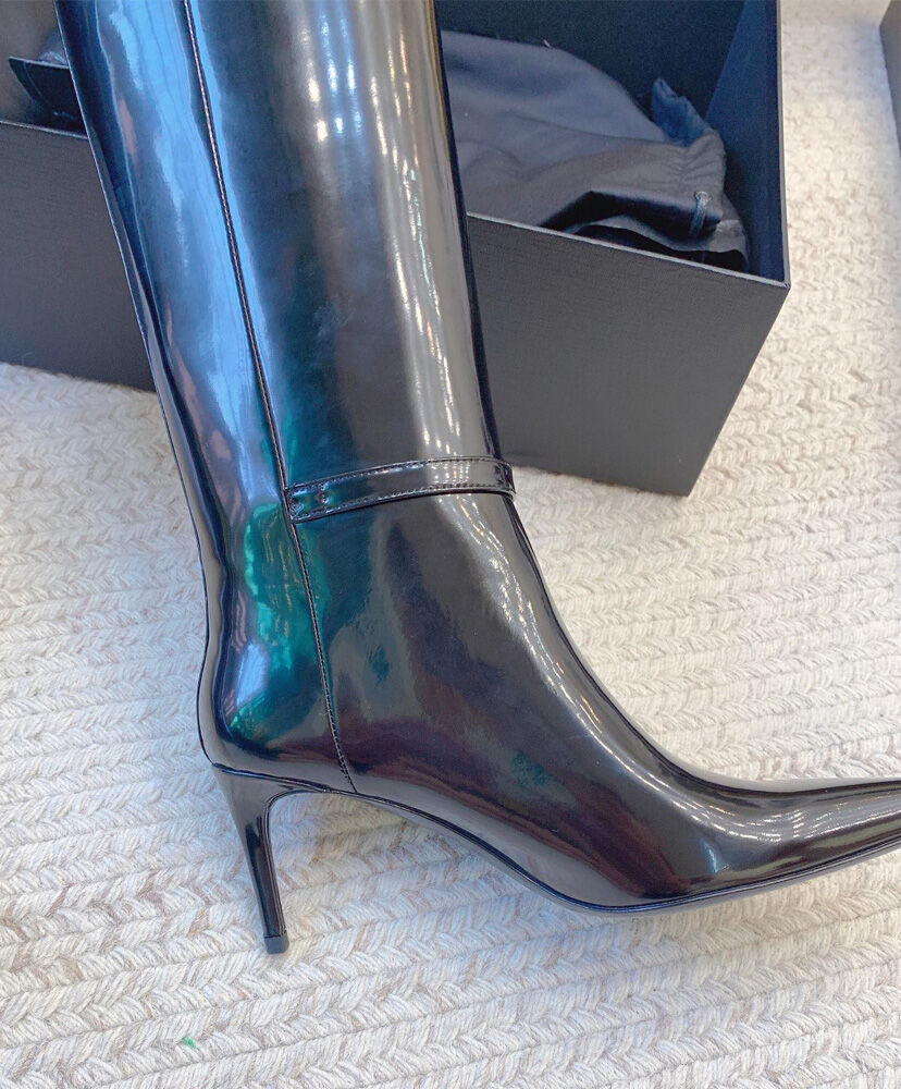 Lee Glazed Leather Knee-High Boots