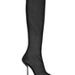 Oxalis Buckle-Embellished Leather-Trimmed Mesh Knee Boots