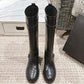 River Leather Biker Boots