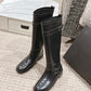 River Leather Biker Boots