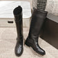 River Leather Biker Boots