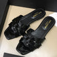 Tribute Flat Sandals in Patent Leather