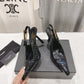 Graham 115 Croc-Effect Slingback Pumps