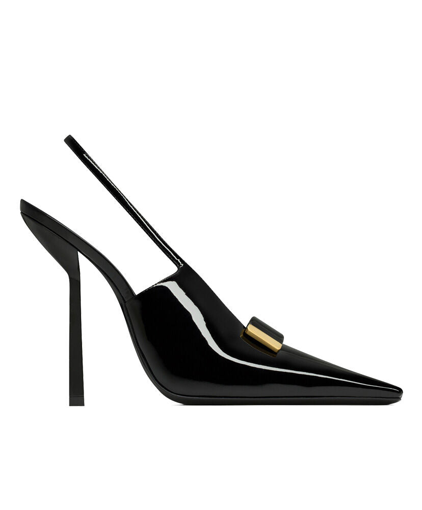 Madame Patent-Leather Slingback Pumps