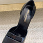 D'Orsay Glossed-Leather Pumps