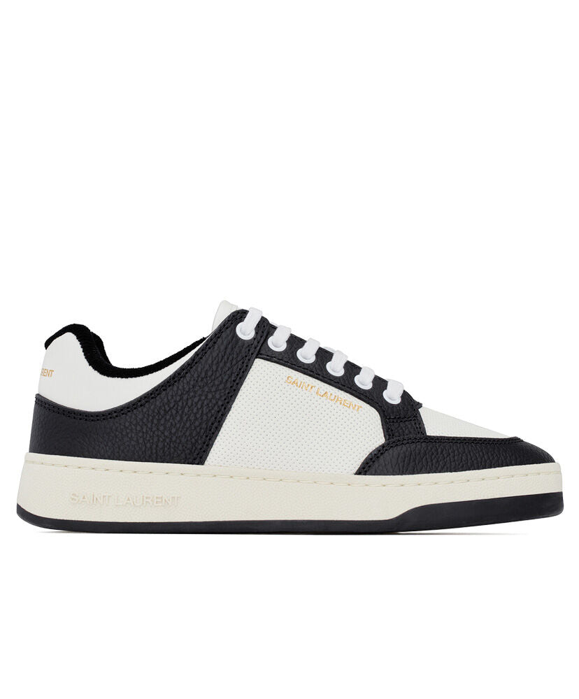 SL61 Logo-Print Leather Sneakers