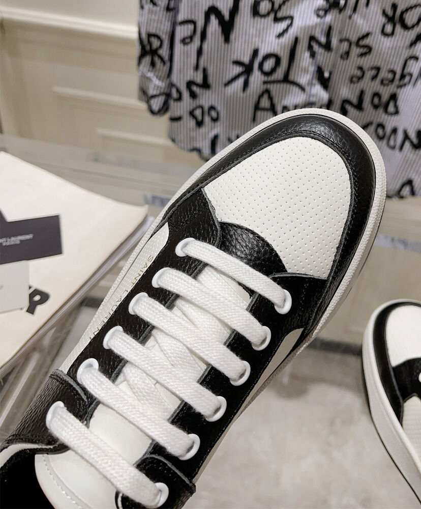 SL61 Logo-Print Leather Sneakers