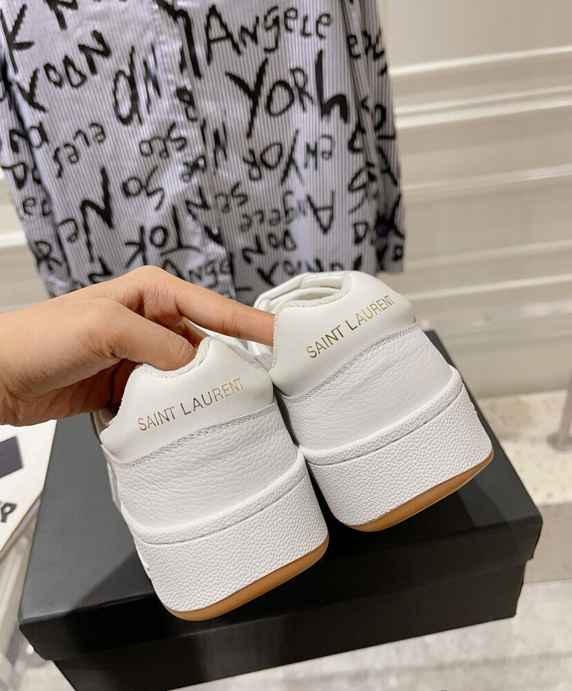 SL61 Logo-Print Leather Sneakers