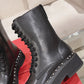 Rockstud Calfskin Combat Boot With Matching Studs 50MM