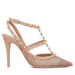 Rockstud Mesh Pump With Crystals And Straps 100MM