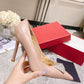 One Stud 100mm Satin Pumps