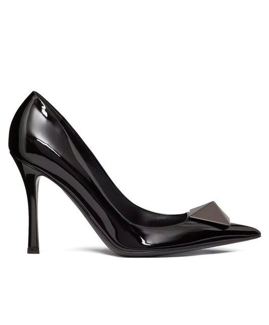 One Stud Patent Leather Pumps 100MM