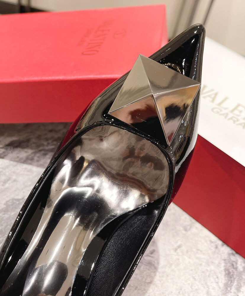 One Stud Patent Leather Pumps 100MM