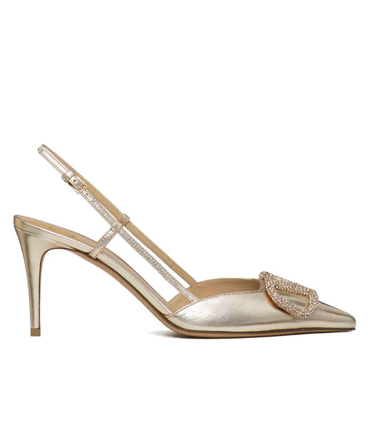 Vlogo Glow Laminated Nappa Slingback Pump 80 MM