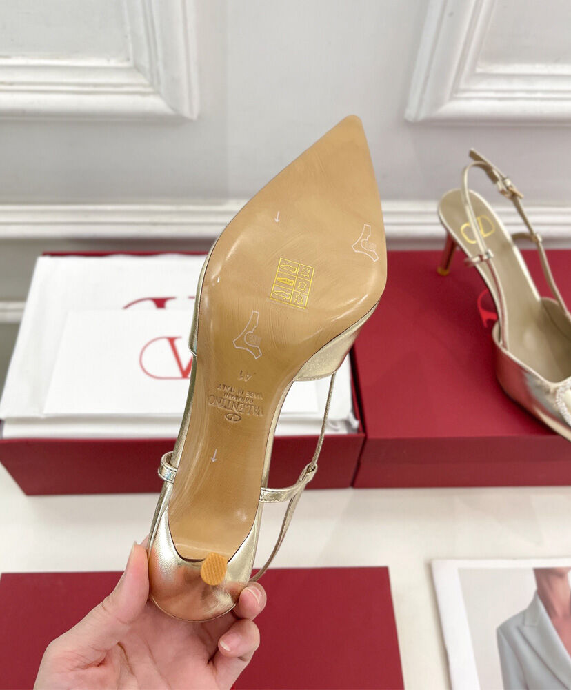 Vlogo Glow Laminated Nappa Slingback Pump 80 MM