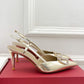 Vlogo Glow Laminated Nappa Slingback Pump 80 MM