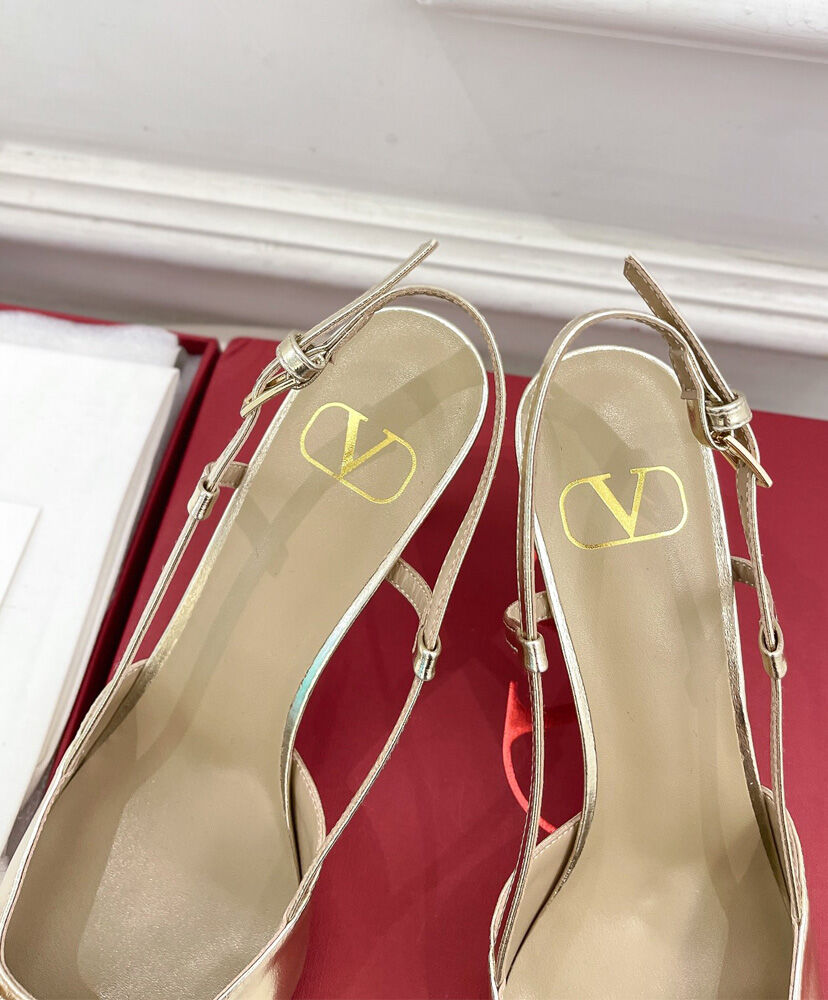 Vlogo Glow Laminated Nappa Slingback Pump 80 MM