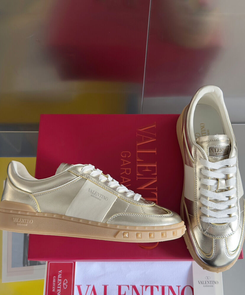 Upvillage Sneaker In Laminated Calfskin With Nappa Calfskin Leather Band