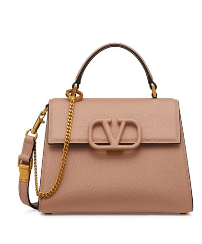 Small VSLING Grainy Calfskin Handbag