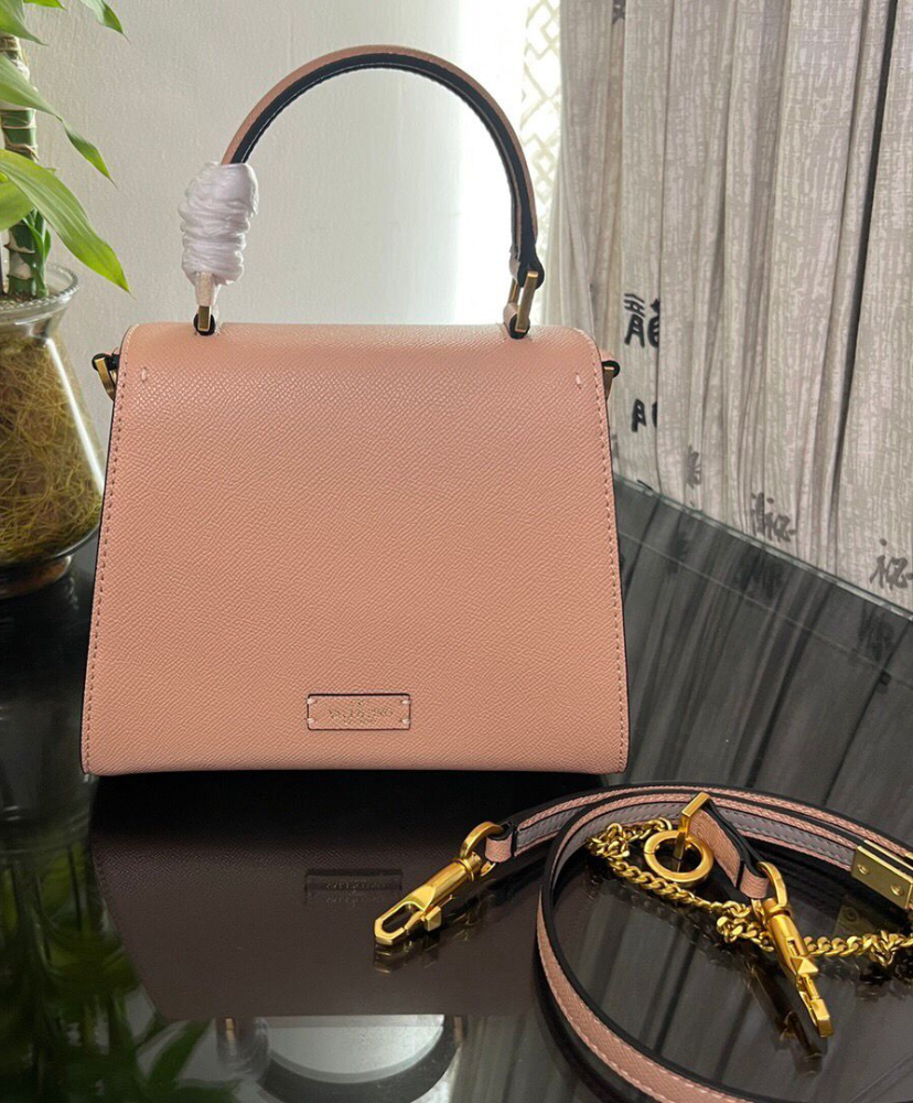 Small VSLING Grainy Calfskin Handbag