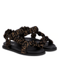 FF Monogram Satin Sandals