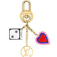 Game On Dice And Heart Bag Charm And Key Holder