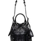 Le Cagole Small Black Leather Bucket Bag