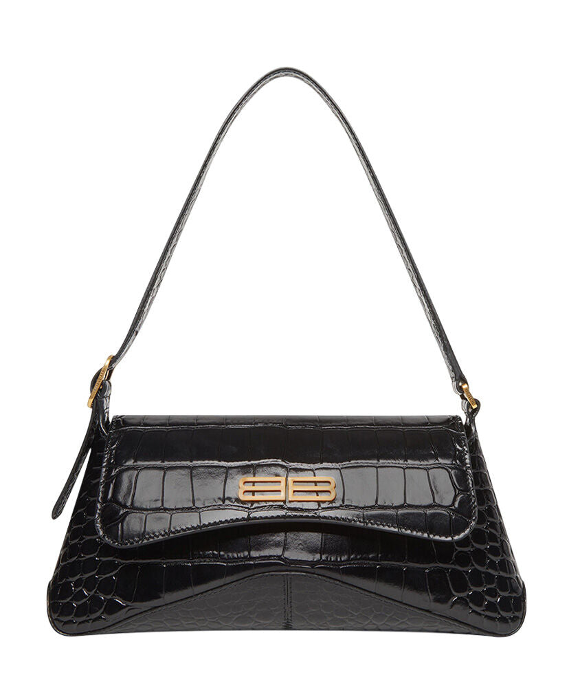 XX Small Flap Croc-effect Leather Shoulder Bag