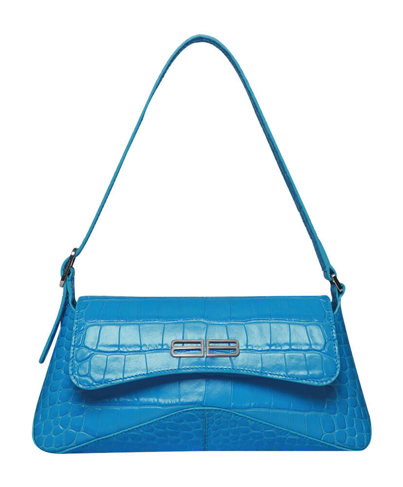 XX Small Flap Croc-effect Leather Shoulder Bag