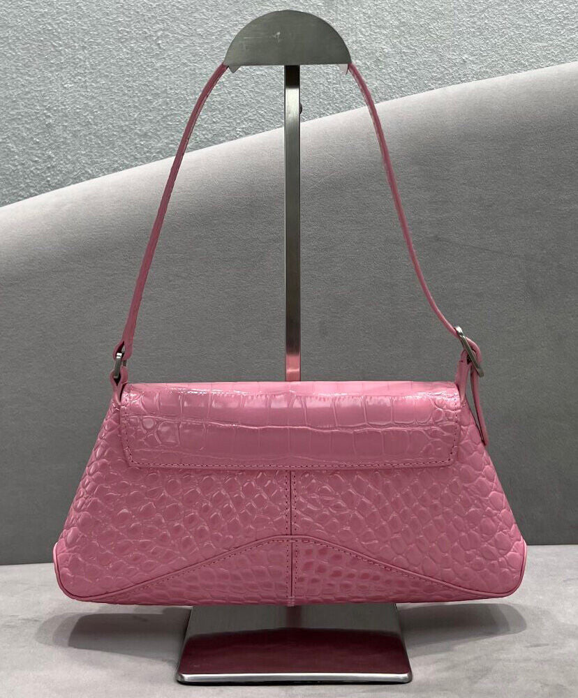 XX Small Flap Croc-effect Leather Shoulder Bag