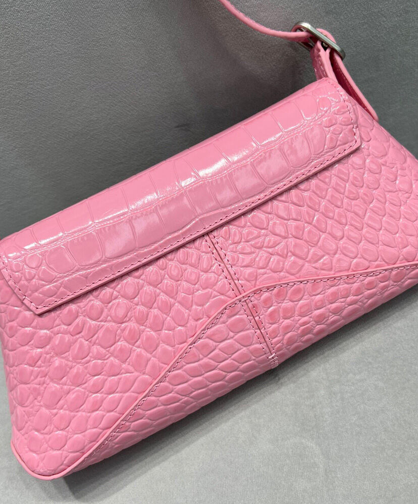 XX Small Flap Croc-effect Leather Shoulder Bag