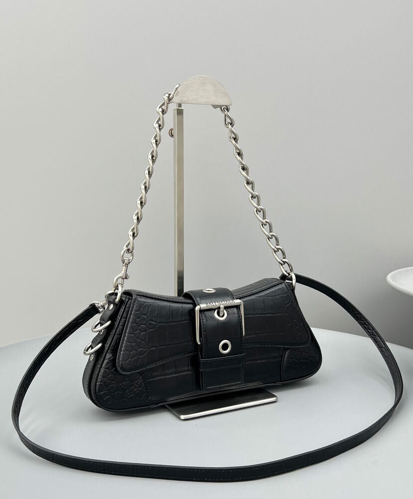 Lindsay Small Croc-effect Leather Shoulder Bag