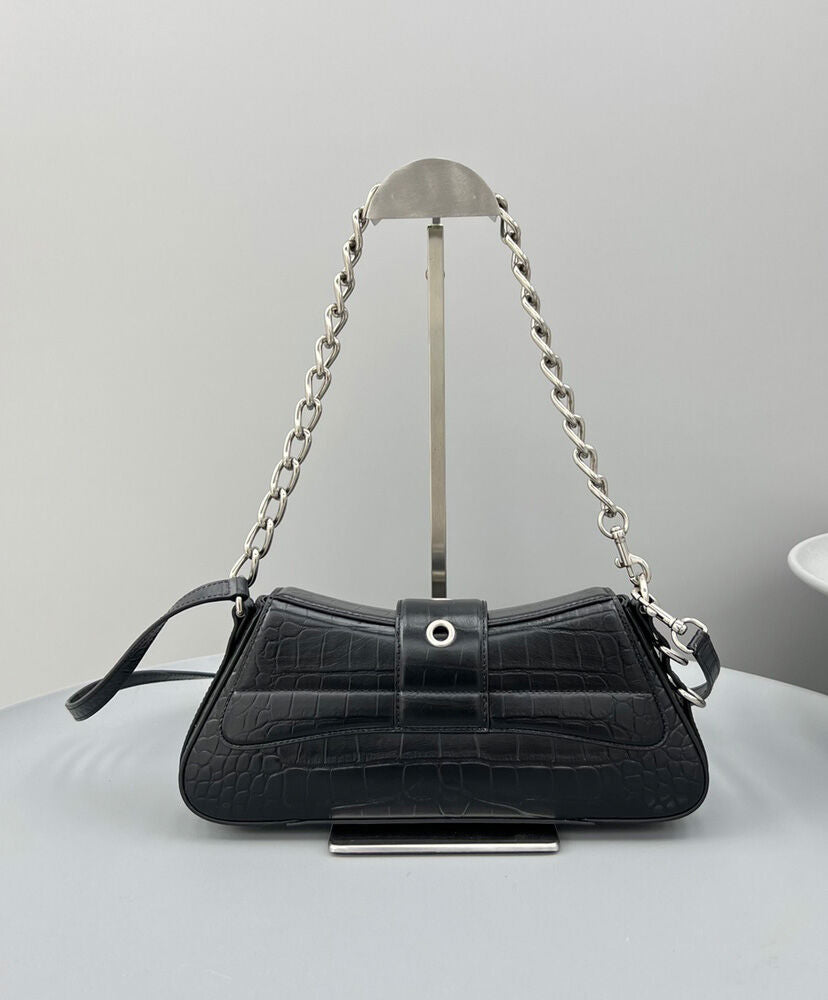 Lindsay Small Croc-effect Leather Shoulder Bag