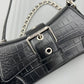 Lindsay Small Croc-effect Leather Shoulder Bag