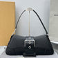 Lindsay Large Buckled Leather Shoulder Bag