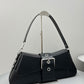 Lindsay Large Buckled Leather Shoulder Bag