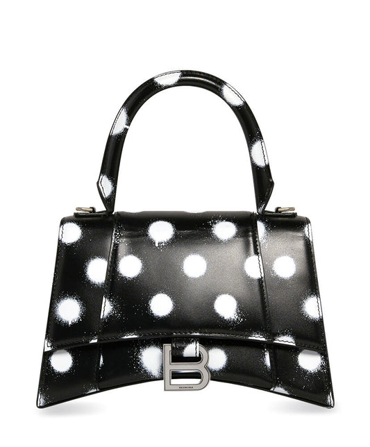 Hourglass Small Polka-dot Leather Tote - MarKat store