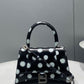 Hourglass Small Polka-dot Leather Tote - MarKat store